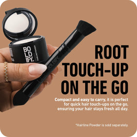 Boldify Hairline Powder Brush showing versatility for beard application