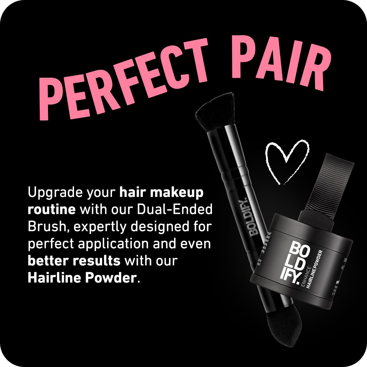 Boldify Hairline Powder Brush with hair powder for blending demonstration