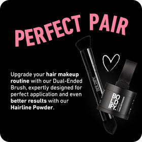 Boldify Hairline Powder Brush with hair powder for blending demonstration