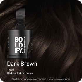 Boldify Hairline Powder Dark Brown 10g compact open