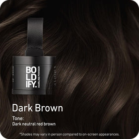 Boldify Hairline Powder Dark Brown pressed compact open