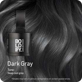 Boldify Hairline Powder Dark Gray 4g pressed compact open