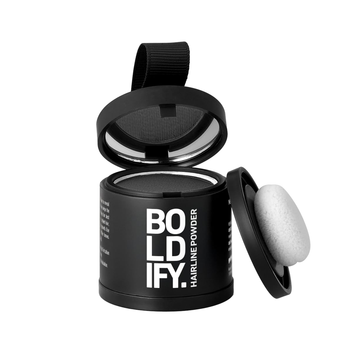 Boldify Hairline Powder Dark Gray pressed compact front view