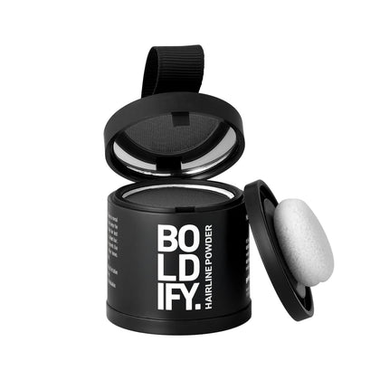 Boldify Hairline Powder Dark Gray pressed compact front view