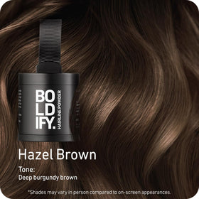 Boldify Hairline Powder Hazel Brown compact open