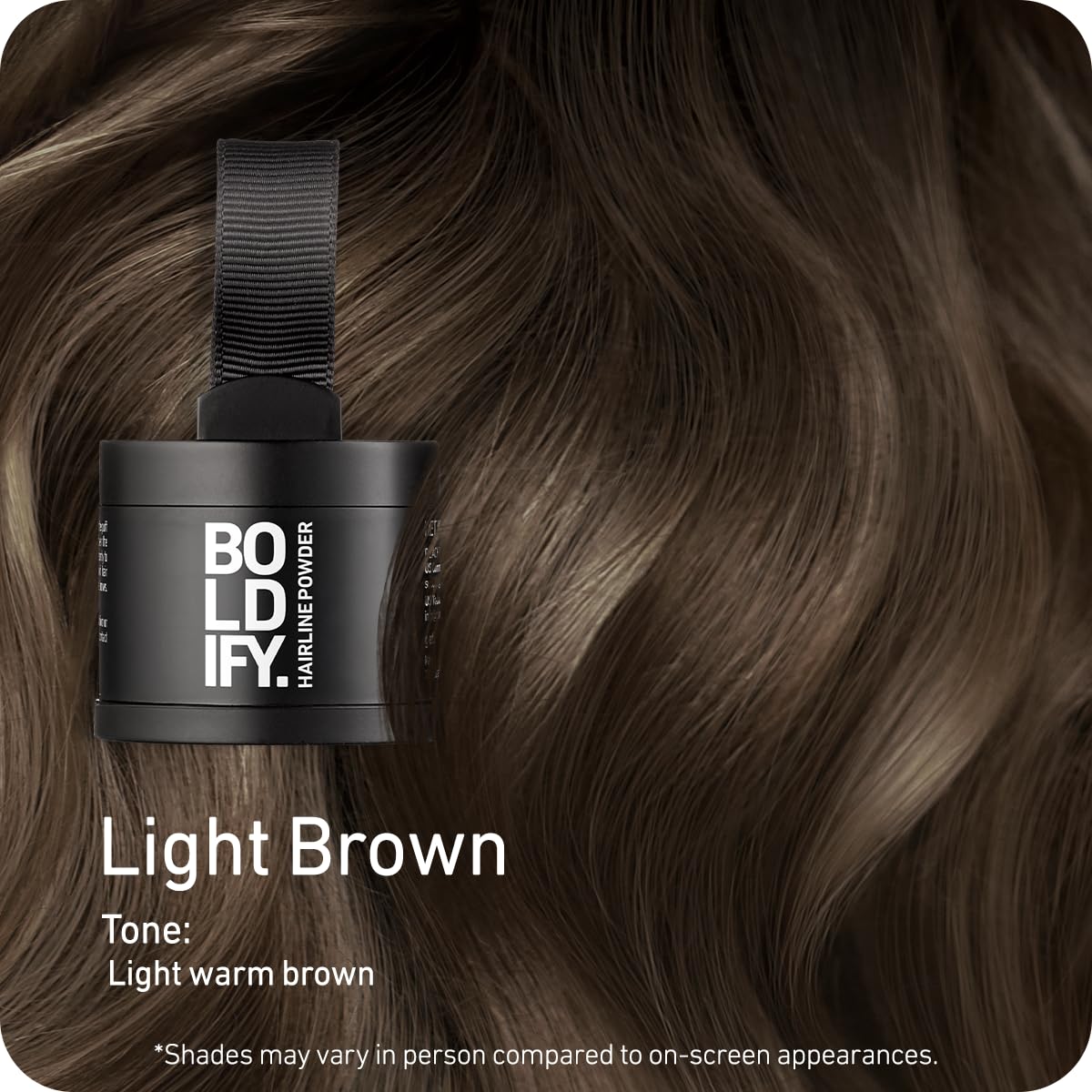 Boldify Hairline Powder Light Brown 4g compact open