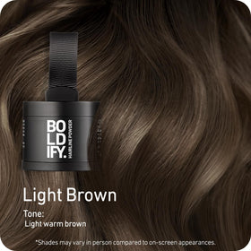 Boldify Hairline Powder Light Brown 4g compact open