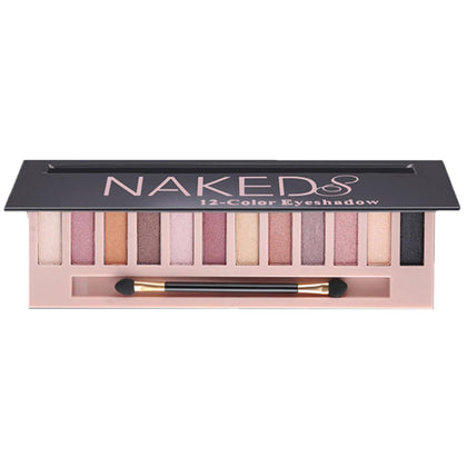 BOLOPER 12-Color Nude Eyeshadow Palette front view with various shades
