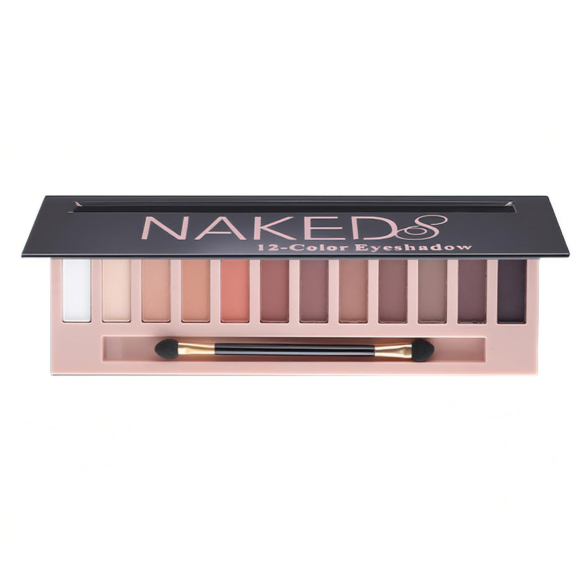 BOLOPER 12 Colors Eyeshadow Palette front view with matte and shimmer shades