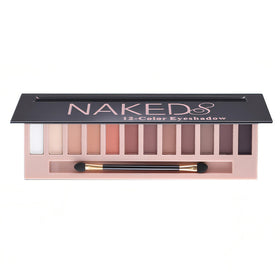 BOLOPER 12 Colors Eyeshadow Palette front view with matte and shimmer shades