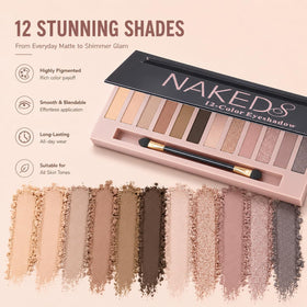 BOLOPER eyeshadow palette open with dual-end brush