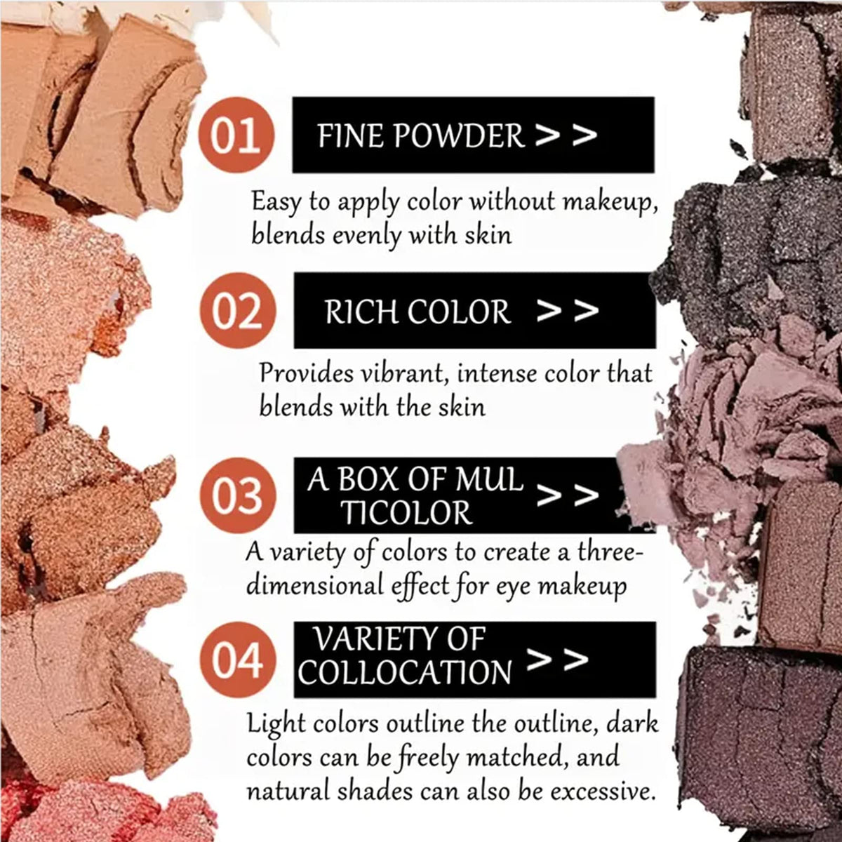 BOLOPER eyeshadow palette opened displaying all 12 colours