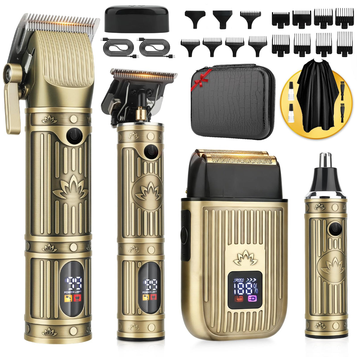 Bomxin Hair Clippers 4-in-1 grooming kit with accessories