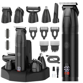 Bomxin Manscape Body & Beard Trimmer 6-in-1 grooming kit front view