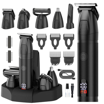 Bomxin Manscape Body & Beard Trimmer 6-in-1 grooming kit front view