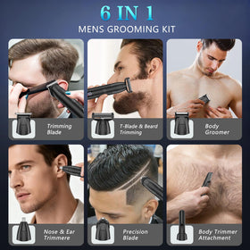 Bomxin Manscape trimmer in use on a man's facial hair