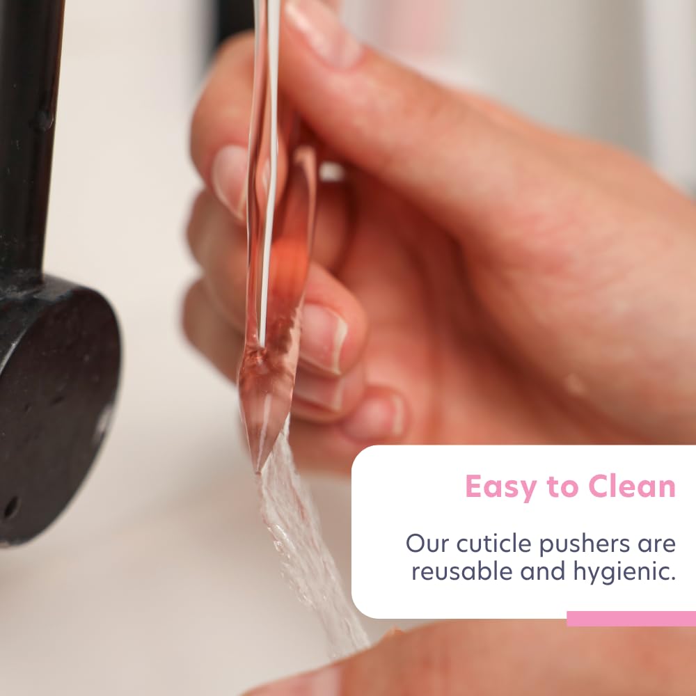 BONA FIDE BEAUTY cuticle pusher alongside other nail care tools
