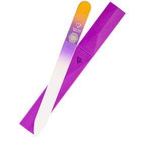 BONA FIDE BEAUTY Czech Glass Nail File front view in Gold Violet