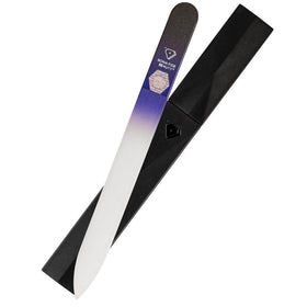 BONA FIDE BEAUTY Czech Glass Nail File front view with black case