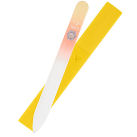 BONA FIDE BEAUTY Czech Glass Nail File with case, gold orange