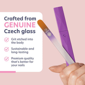 BONA FIDE BEAUTY Czech Glass Nail File with protective case