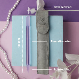 BONA FIDE BEAUTY Glass Cuticle Pusher pointed end close-up