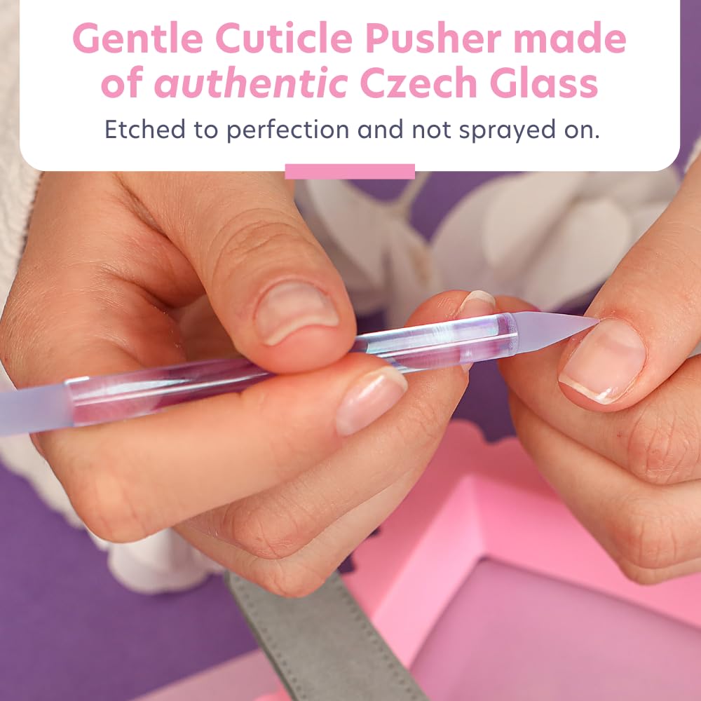 BONA FIDE BEAUTY Glass Cuticle Pusher side view