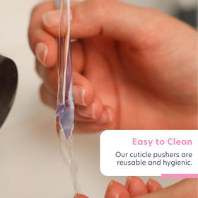 BONA FIDE BEAUTY Glass Cuticle Pusher with nail care accessories
