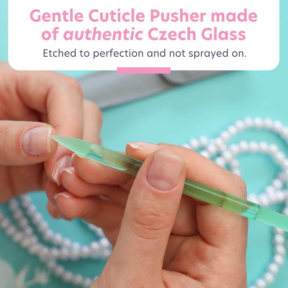 BONA FIDE BEAUTY Glass Cuticle Pusher with protective case