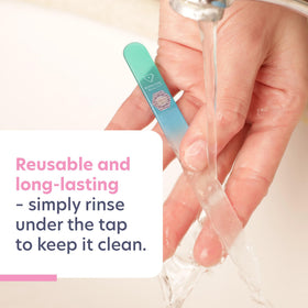 BONA FIDE BEAUTY Glass Nail File Aqua back view