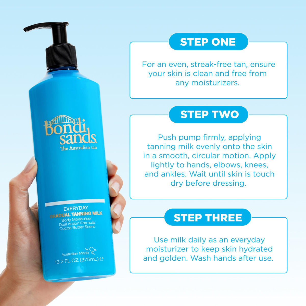 Bondi Sands Everyday Gradual Self Tanning Milk in a bathroom setting