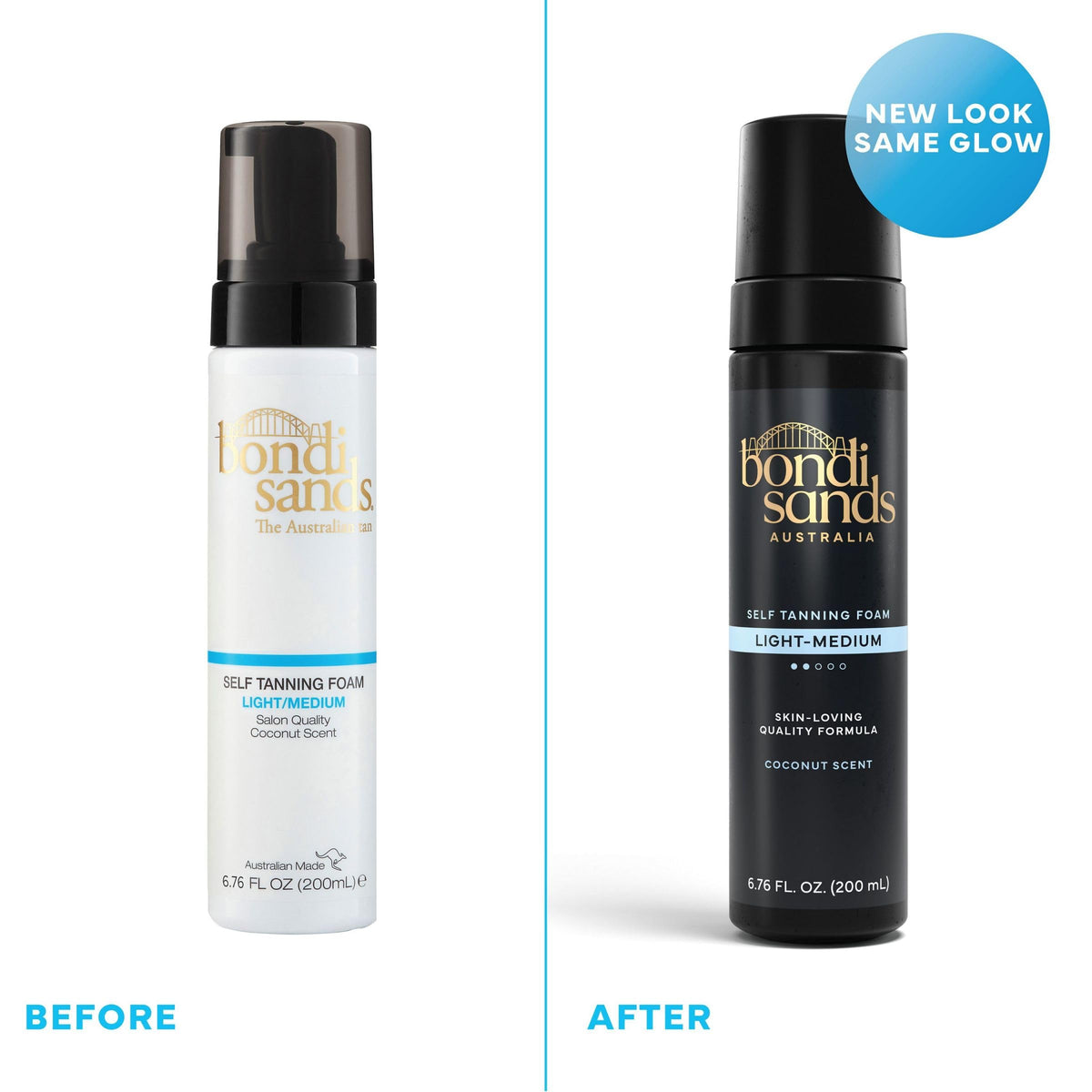 Bondi Sands Self Tanning Foam Light/Medium back view showing ingredients