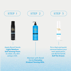 Bondi Sands Self Tanning Foam on a bathroom counter