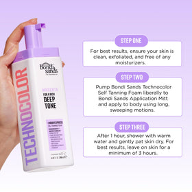 Bondi Sands tanning foam in bathroom setting