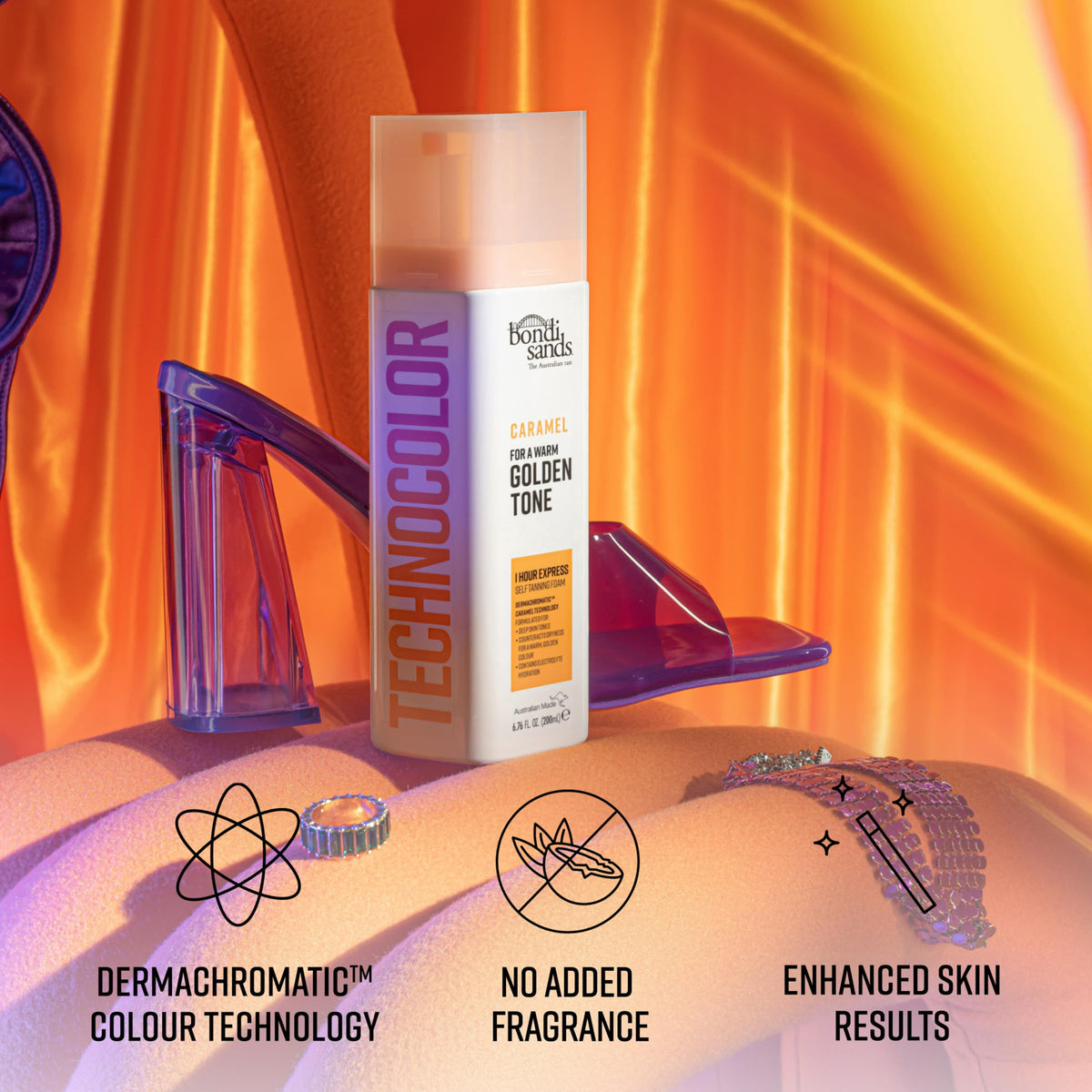 Bondi Sands Technocolor 1 Hour Express Tanning Foam Caramel back view