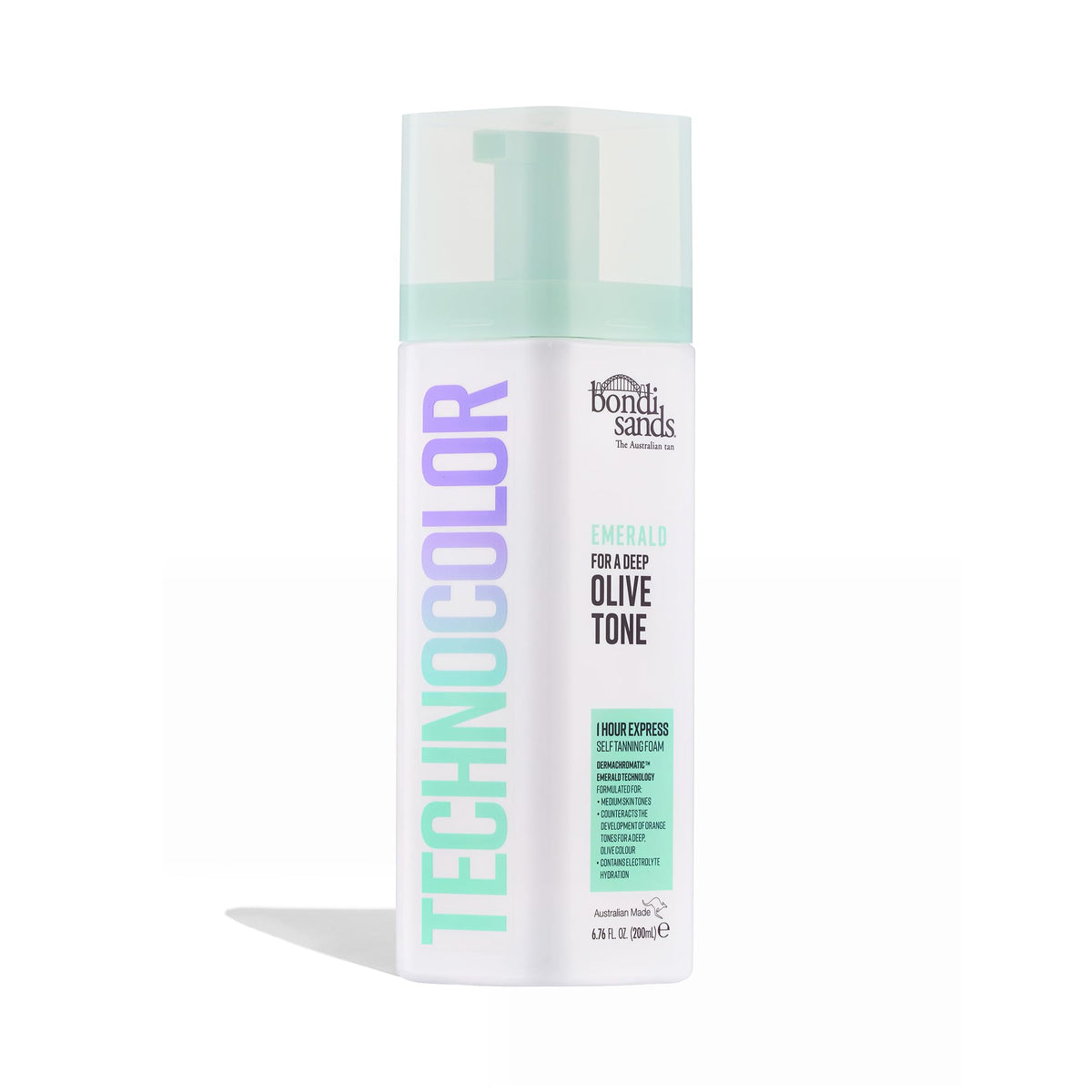 Bondi Sands Technocolor 1 Hour Express Tanning Foam Emerald front view