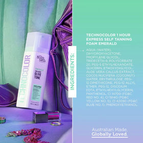 Bondi Sands Technocolor Tanning Foam Emerald after application results