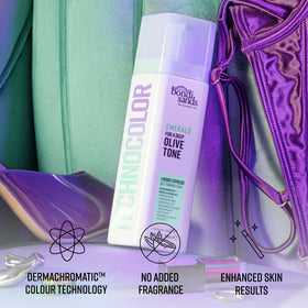 Bondi Sands Technocolor Tanning Foam Emerald bottle side view