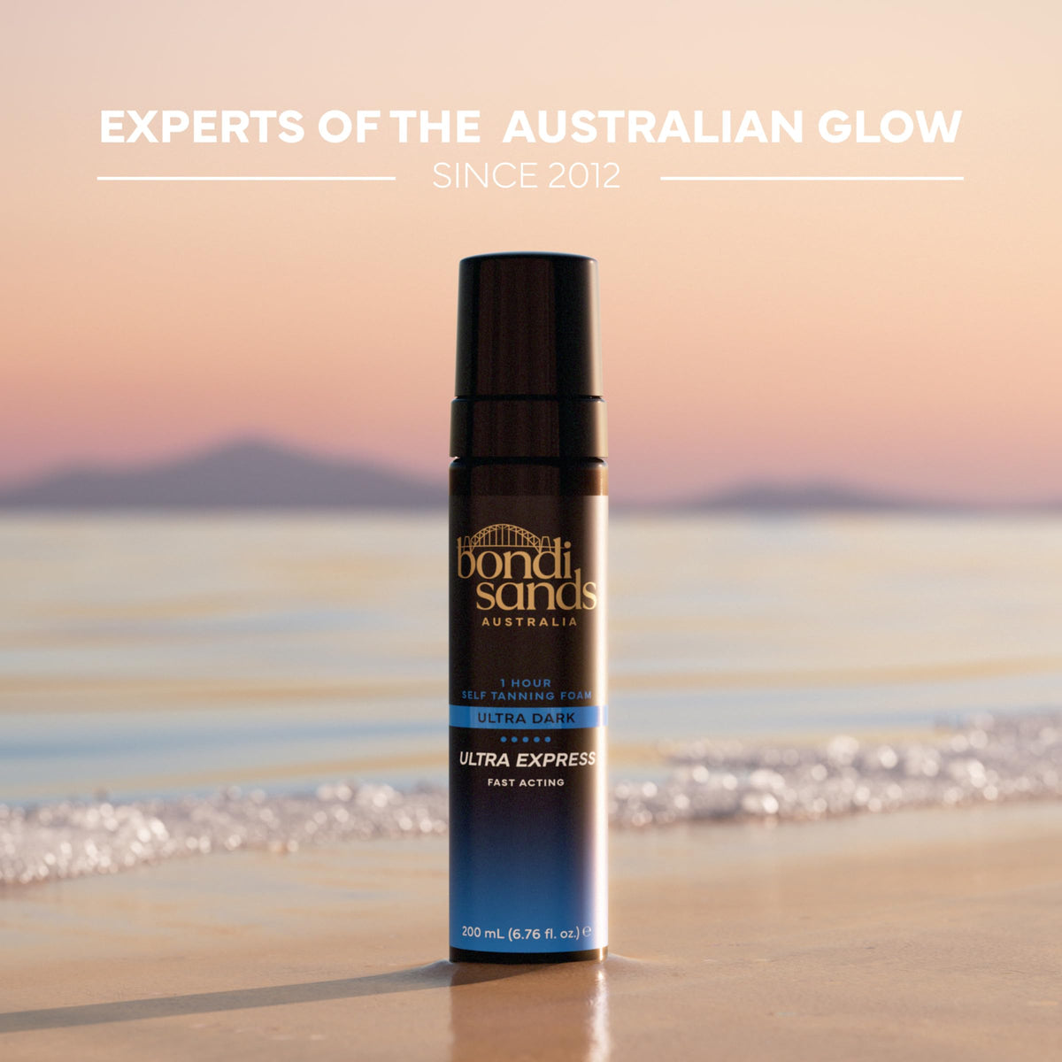 Bondi Sands Ultra Express Self Tanning Foam in a bathroom setting