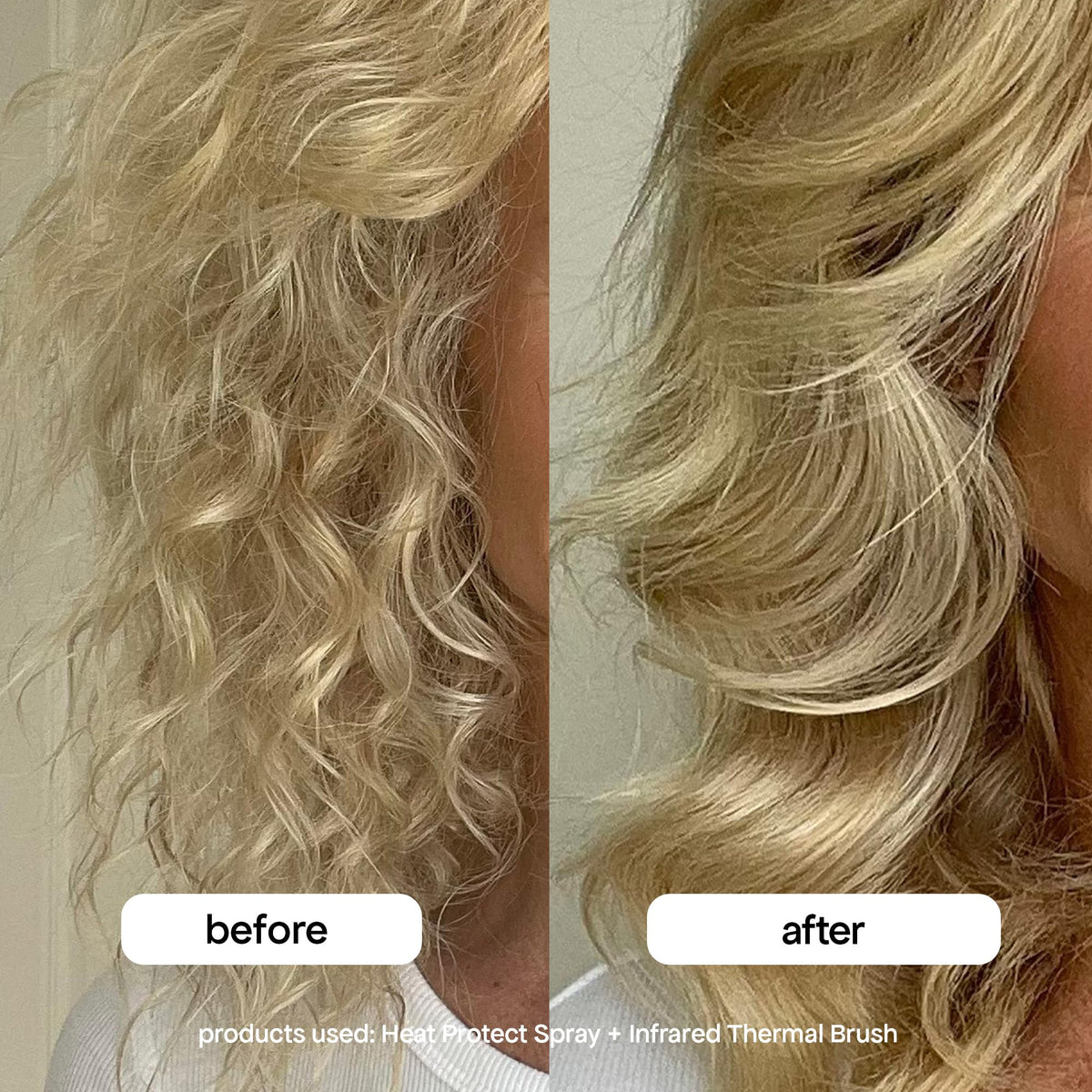 BONDIBOOST Infrared Thermal Brush demonstrating volume styling