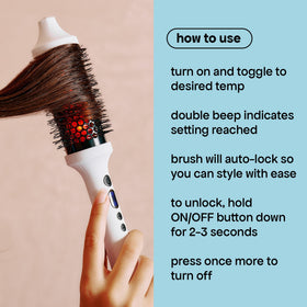 BONDIBOOST Infrared Thermal Brush heat settings display
