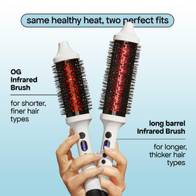 BONDIBOOST Infrared Thermal Brush in use on dry hair