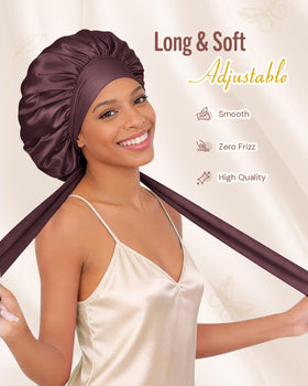 BONNET QUEEN Double Layer Silk Bonnet displayed on a mannequin