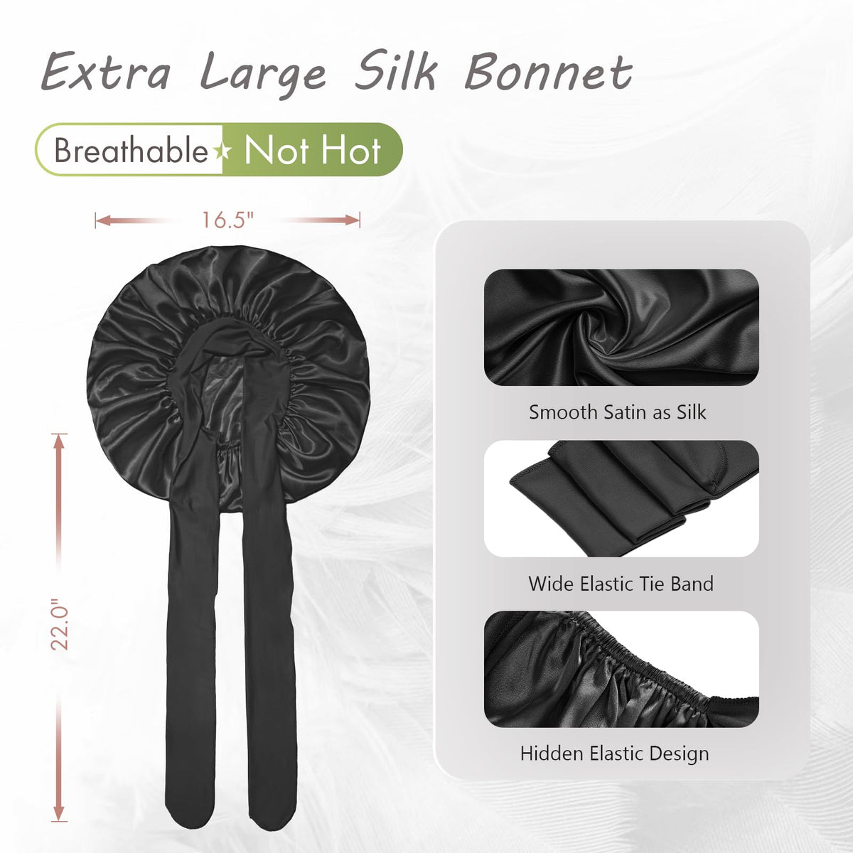 BONNET QUEEN XL Large Silk Bonnet displayed on a flat surface