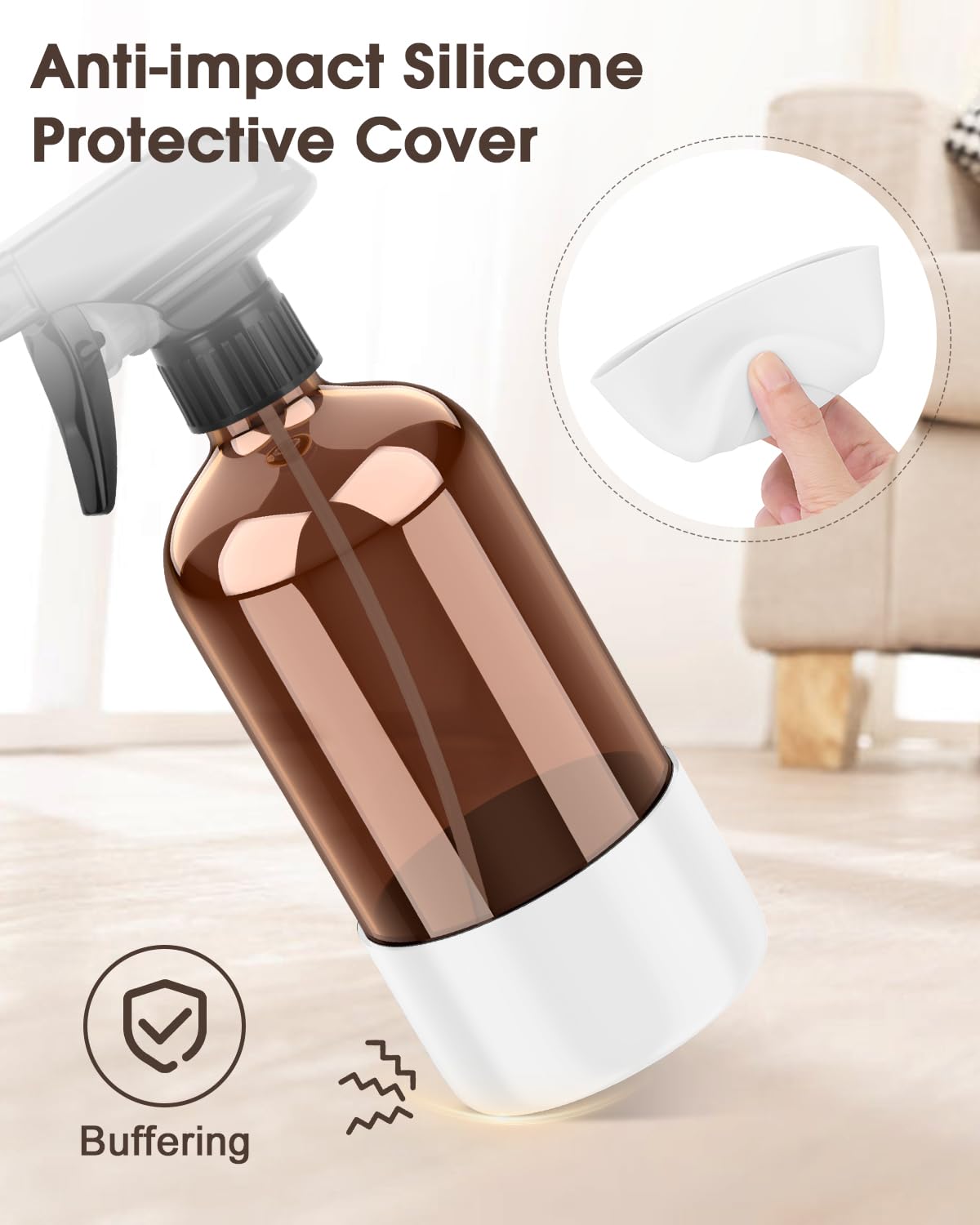 Bontip Amber Glass Spray Bottle in use for facial hydration