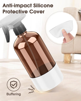Bontip Amber Glass Spray Bottle in use for facial hydration
