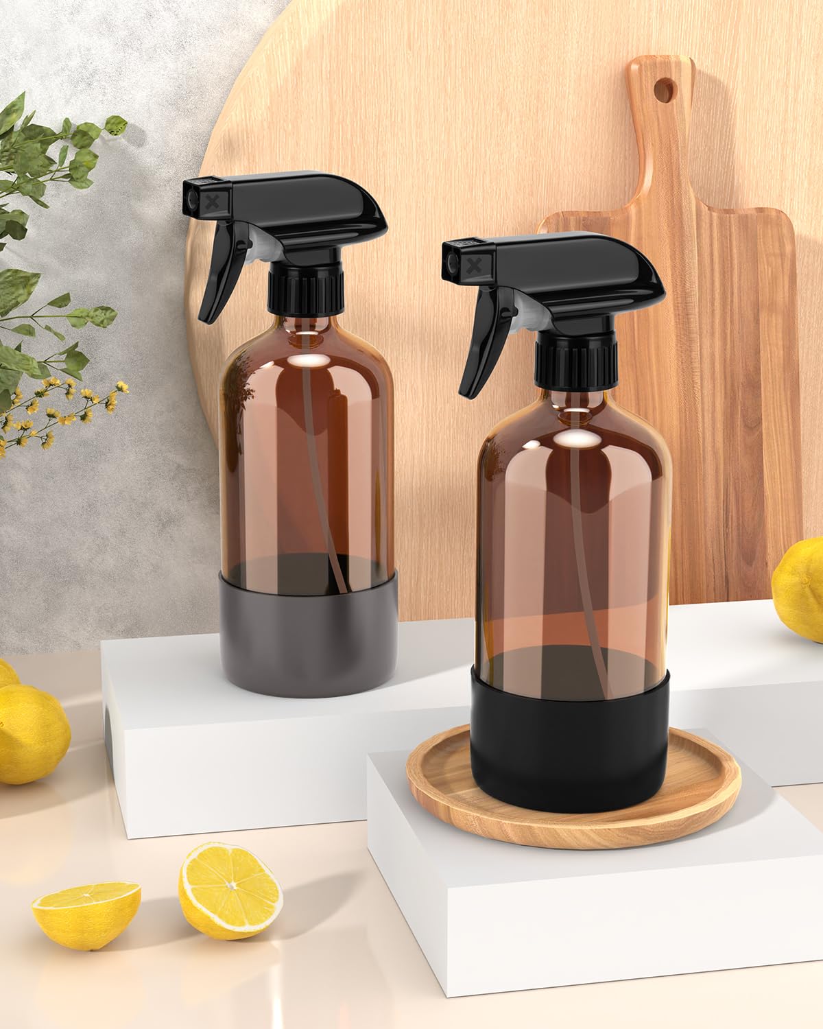 Bontip Amber Glass Spray Bottle showing UV protection feature