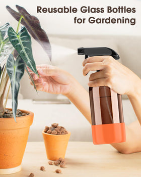 Bontip Amber Glass Spray Bottle with cleaning solution