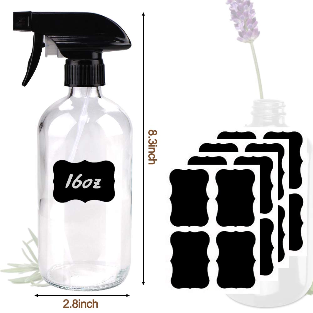 Bontip Glass Spray Bottle 16 oz filled with homemade cleaner