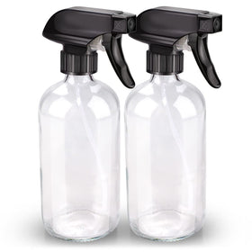 Bontip Glass Spray Bottle 16 oz front view with black trigger nozzle